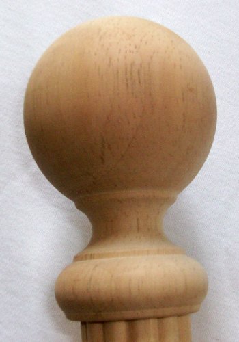 Finial Wood Ball Pair Unfinished 1-3/8