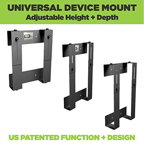 HIDEit Mounts Uni-NSM Mount - Black Steel Adjustable 1U Network Device Wall Mount for A/V Components, Mount for Network Switch, Ethernet Splitter and Ethernet Switch - Thumbnail 6