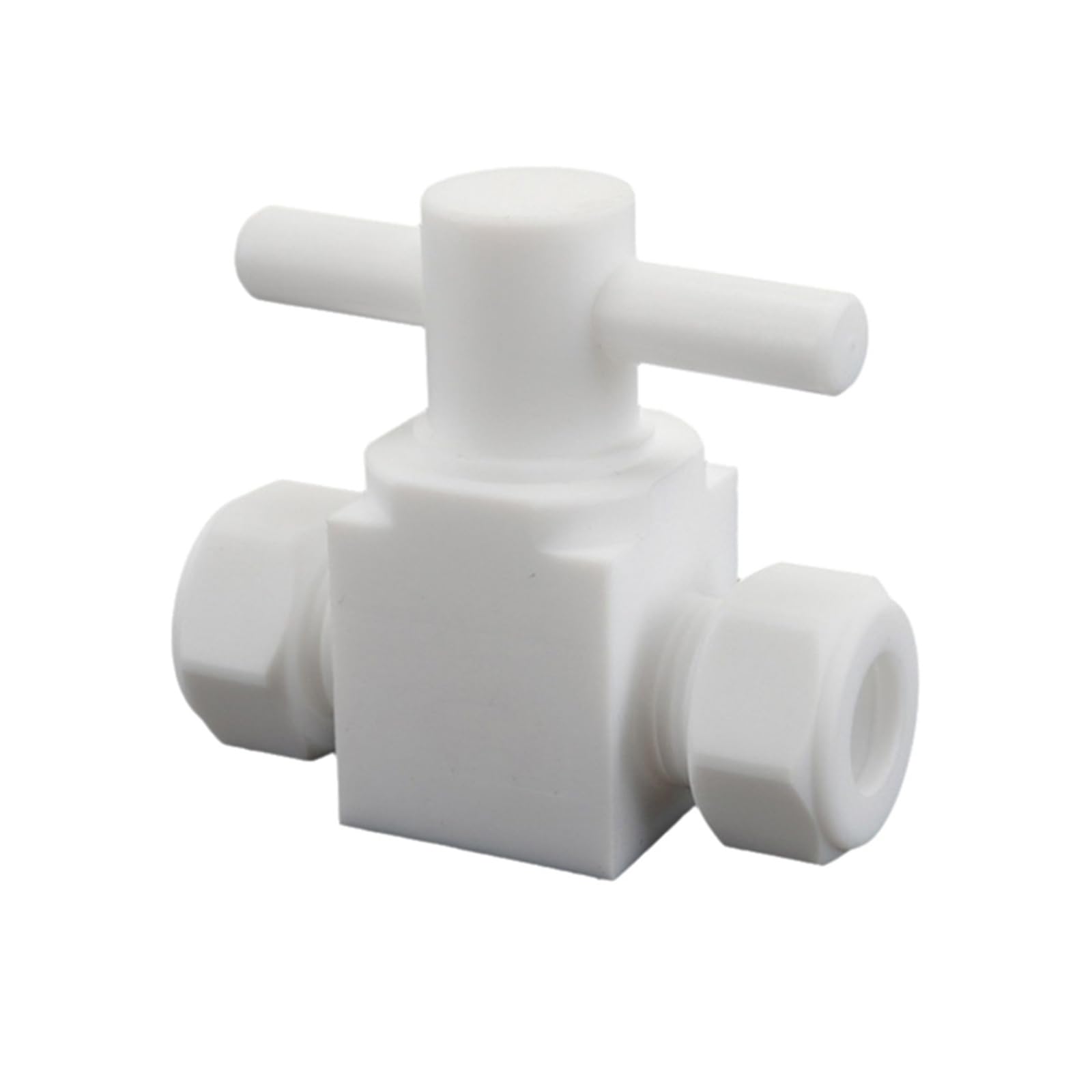 Válvula de Bola de Tres vías Conexión de compresión Teflón Resistente a la corrosión | 3 4 6 8 14-20 mm 1/8" 1/4" 3/8" 1/2" 3/4" 1"(1I16-1I16-1I16)