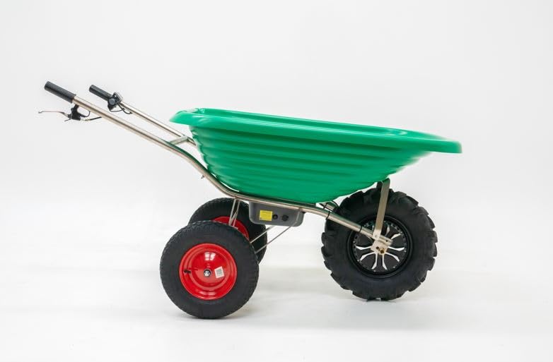 Smartwiel Akkuschubkarre Deluxe 1000W, Pfeilmuster Tragfähigkeit 150 kg (125 l Grün)