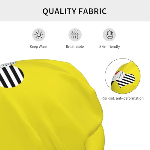 South Yemen and American Flag Children Hip Hop Knitted Hat Kids Elastic Leisure Knit Cap Warm Sleep Beanies Black3