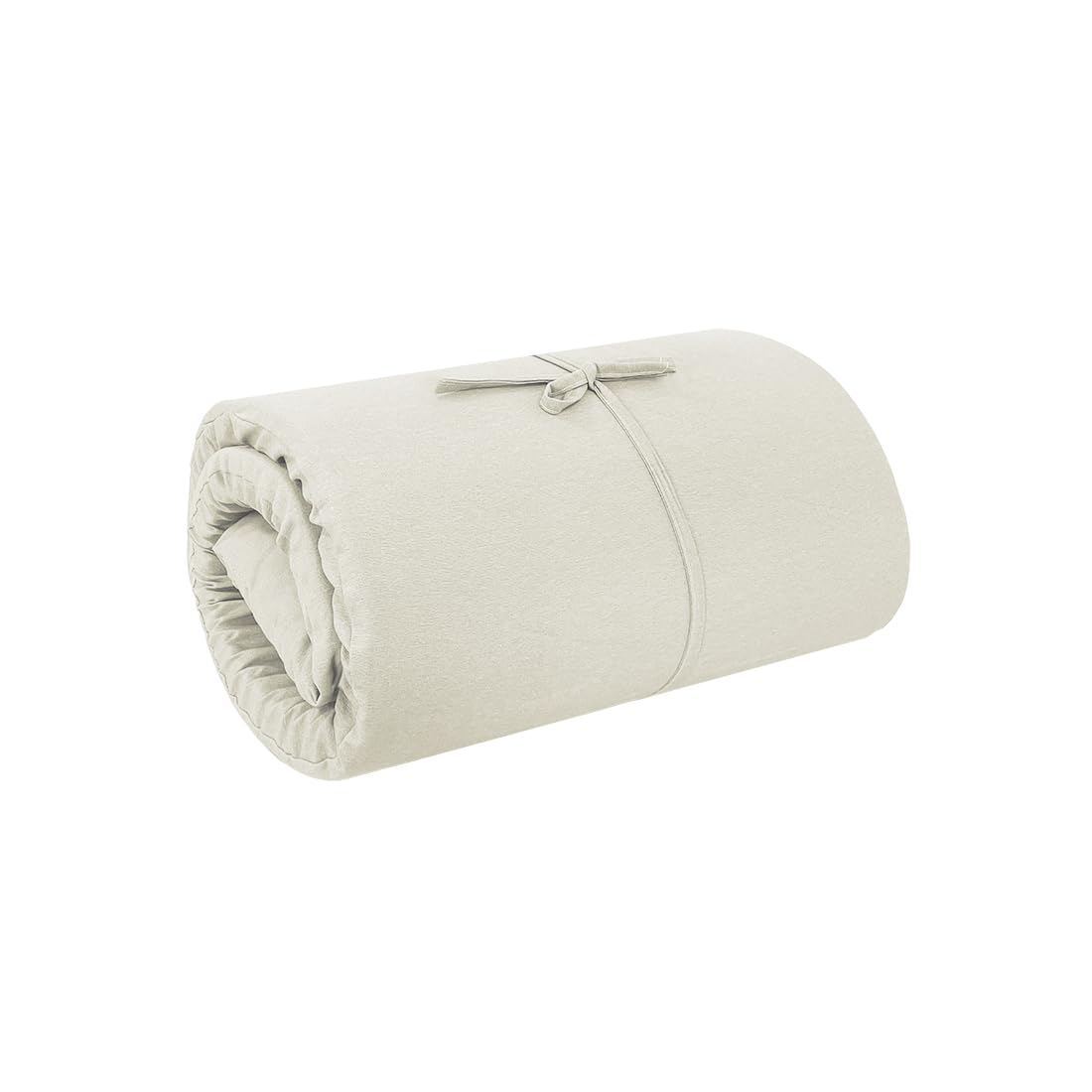 Acomoda Textil – Tumbona con Cojín Cabezal Enrollable 180x50x4 cm para Jardín Piscina, Playa, Balcón y Terraza. Colchón para Exterior Desenfundable, Portátil, Ligero y Cómodo. (Beige, 1 Ud)