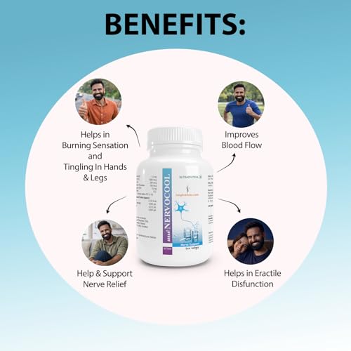 Image of Nervocool Nerve Support Supplement, 60 Tablets - Helps Reduce Pain, Numbness & Tingling in Hands & Feet due to Neuropathy