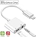 Produktbild Kopfhörer Adapter für iPhone 11 Aux Adapter 3,5mm Audio und Lade Adapter für iPhone 8/8 Plus/7/7Plus/X/XR/XS max Aux Audio Kopfhöreranschluss Adapter Unterstützung iOS 12 oder höher - Weiß