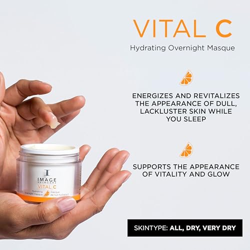 IMAGE Skincare, VITAL C Hydrating Overnight Masque, Revitalizing Sleeping Facial Mask with Blue-Green Algae Extract and Hyaluronic Acid, 57 g - Image 3