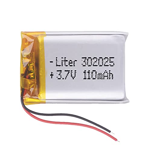 Batteria 302025 LiPo 3.7V 110mAh 0.407Wh 1S 5C per lelettronica Ricaricabile Telefono Portatile Smartwatch Orologio GPS - Non adatto per Radiocomando 27x20x3mm 110mAh302025