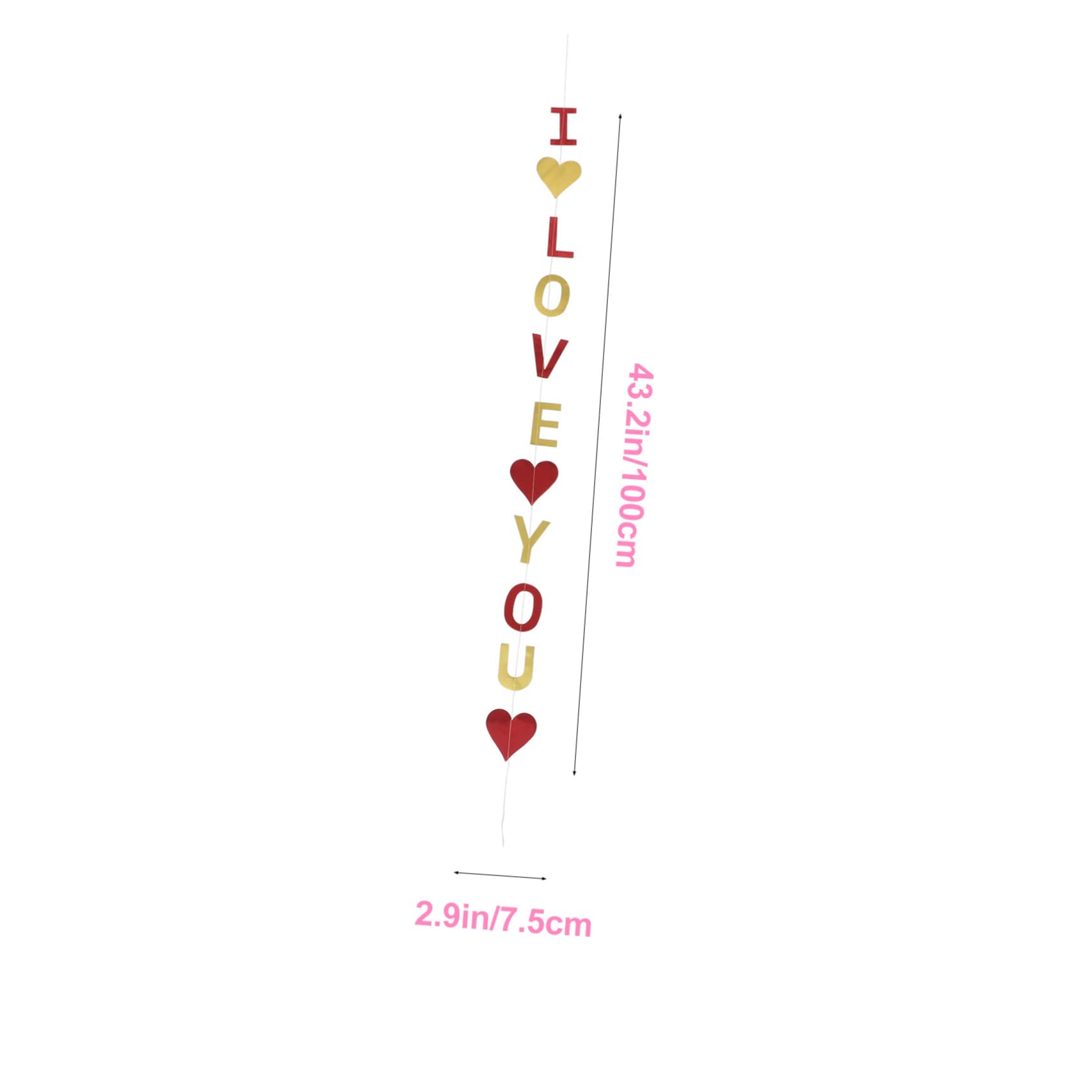 MAGICLULU 4 Sätze Dekorative Gegenstände Willkommen Zuhause Frohe Weihnachten Ammer Hängendes Herz Hochzeitsdeko Wandverkleidung Ich Liebe Dich Banner Hochzeitsbanner Papier 7 Stück * 4