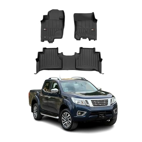 Tapis de sol Nissan Navara IV TPE 3D noir pour les modèles de 2014 à 2022