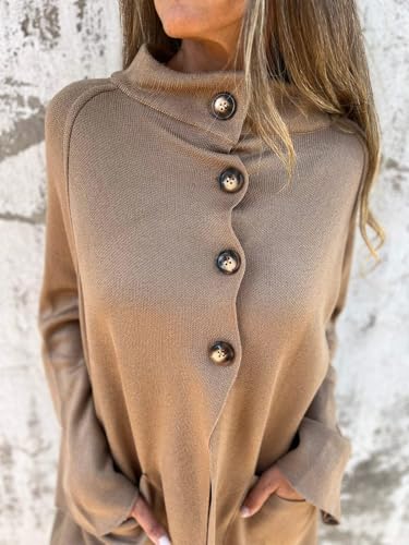 Cardigan Sweaters for Women Knit Sweater Fall Button Down Open Front Casual Solid Color Coats2