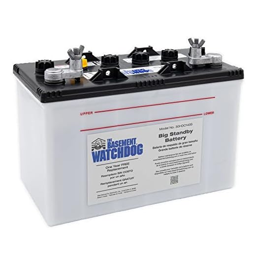 THE BASEMENT WATCHDOG Model 30HDC140S Big Standby Sump Pump Battery
