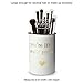 Tri-coastal Design Ceramic Makeup Brush Holder Storage You're Like Really Pretty Cosmetic Organizer for Make Up Brushes and Accessories - Round White Cosmetics Cup for Bathroom Vanity Countertop