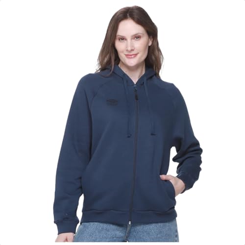 Jaqueta Umbro Essential Comfy Unissex (BR, Alfa, M, Regular, Regular, Azul/Marinho)