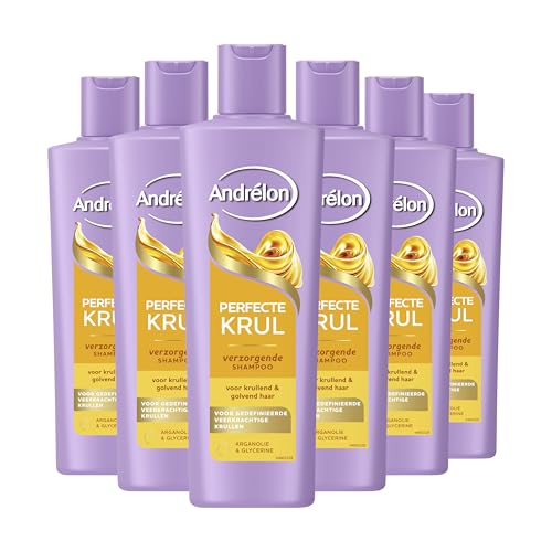 Andrélon Perfecte Krul Shampoo, Voor Pluisvrij, Zacht En Flexibel Krullend Of Golvend Haar, 6 X 250 Ml, Voordeelverpakking