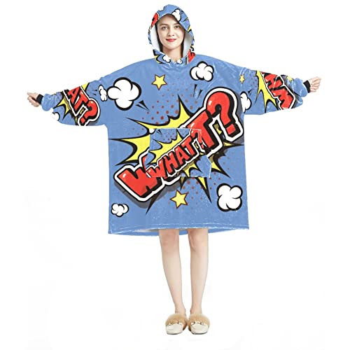 Sweat à capuche surdimensionné flanelle sherpa adulte pull géant pop art