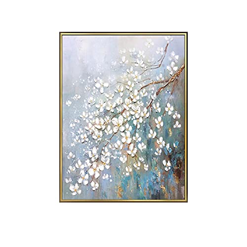 Peinture fleurs de prunier abstrait pour raviver mur blanc vide