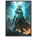 MJ-Graphics - Poster "Grenzwächter" - Anime Gaming Poster Ritter | Wandbild Din A3 im Skinart Design mit 300g dickem Posterpapier - FineArt Kunstdruck ohne Bilderrahmen