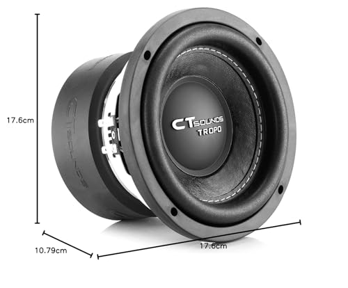 CT Sounds Tropo - Subwoofer de Audio para Coche (6,5", 200 W, RMS, Dual 4 Ohm)