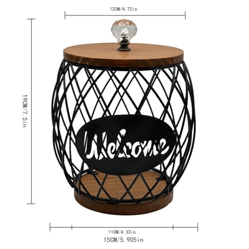 Cesta porta cápsulas de café en hierro duradero con base impermeable 8