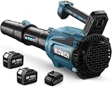Leaf Blower Cordless(2026 Upgraded), 700CFM | 200MPH | 6-Speed Electric Brushless Leaf Blower with 2x5.0Ah Batteries and Charger, Battery-Powered Snow Blower for Lawn Care, Patio, Deck, Driveway, Snow