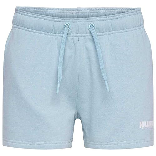 hummel Pantalones cortos de cintura ajustable Hmllegacy tamaño de las mujeres, blanco/azul claro, S