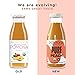 Pomona Organic Peach Juice (Pack of 12), Cold Pressed USDA Organic Juices, 100% Peaches, No Added Sugar, Not From Concentrate, Vegan, Kosher, Non GMO, Pasteurized, 8.4 oz Glass Bottles