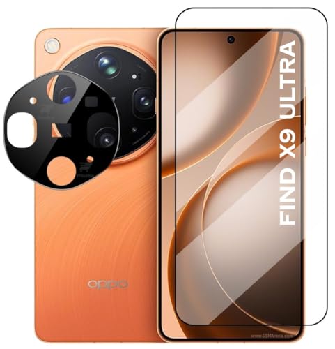 Image of WonRia [1+1 Tempered Glass Compatible with Oppo Find X9 Ultra 5G with 3D Camera Lens Protector 9H Hardness Screen Guard Protector - (Pack of 2)
