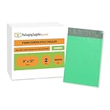 PSBM Green Poly Mailers, 9x12 Inch, 96000 Pack, Glamour Shipping Mailers, Peel and Seal Strip Adhesive Envelopes