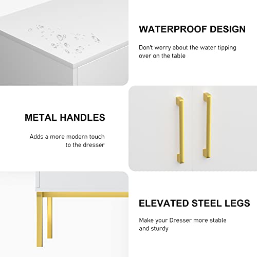 Lynsom Storage Cabinet With Doors, Free Standing Living Room Cabinet, Modern Wood Buffet Sideboard For Kitchen, Bedroom, Hallway, Entryway, Office, White #TOP5