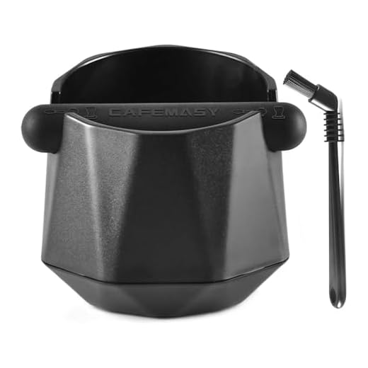 Coffee Knock Box Espresso Grounds - CAFEMASY Home Use Epsresso Accessories Unique Design Diamond Shape Mini Knock Box with Espresso Cleaning Brush