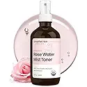 Rose Water Spray for Face & Hair – Pure USDA Organic Rosewater Toner – Refreshing Mist for Skin Care, Makeup & Locs – Natural Rose Scent, 4 Oz