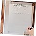 ARTIBETTER Acrylic Weekly Plan Erasable Message Board Dry Erase Memo Board for Office and Home 16x12 Inch Markers for Students and Organizing Tasks