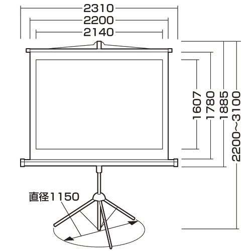 Amazon.co.jp: サンワサプライ アウトレット プロジェクタースクリーン