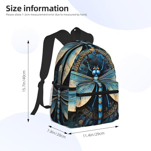 BREAUX Art Blue Dragonfly Print Lightweight And Comfortable Duffel Bag, Casual Daypack, Multipurpose Backpack4