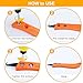 Syocsek 10pcs Club Hook Blade Knife with Handle, 3.4 Inch Double-end Golf Grip Removal Tool Kit with Plastic Box, DIY Hook Blades for Regripping Golf Club Mountain Bike Grip Baling Twine Black Orange