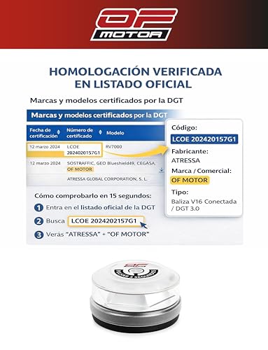Balizas V16 Homologadas DGT 3.0 de Emergencia contra Averías Nocturnas - Pack de 2 Luces Coche 2