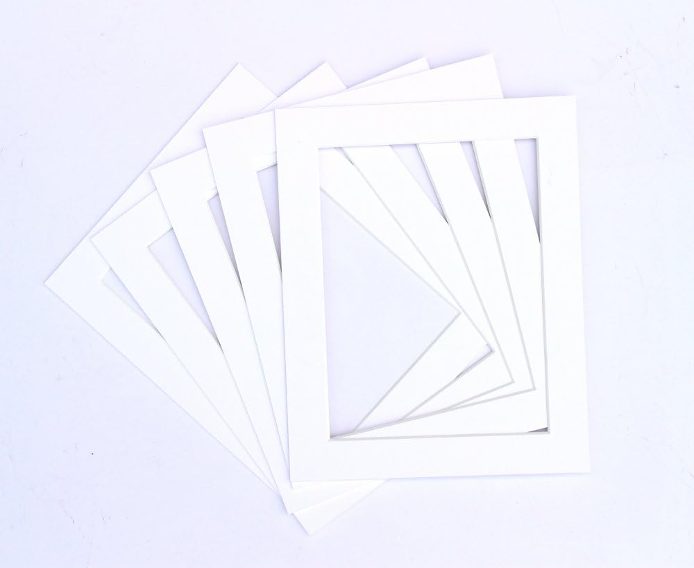 Frame Company White - Pack Of 3 Pack Of 3 White Mounts 12X10 For 9X7 Inch *Choice Of Colours*