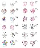 ✨CUBIC ZIRCONIA OHRRINGE SET✨Spezifikation: 20 G = 0,8 mm, Stangenlänge: 6 mm, Sicheres Spiral-Design Die Ohrstecker sind mit Gewinde versehen, um sicherzustellen, dass Ihre Ohrringe immer fest an der Rückseite befestigt sind. Flexibles Spiral-Design, einfach zu tragen, sicher und angenehm zu tragen.