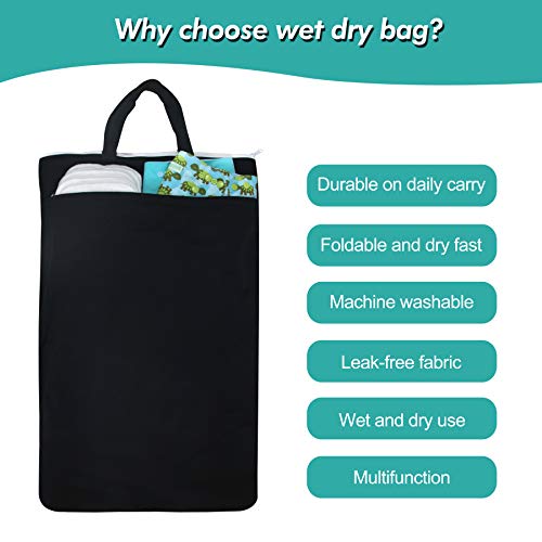 Wegreeco WE-DPA-01-CA Reusable Hanging Wet Dry Cloth Diaper Bag thumb #5