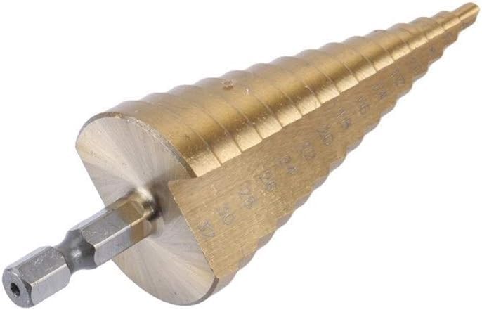 Wiertło do metalu， Wiertło stożkowe sześciokątne do blachy 1PC z tytanu 4-32MM HSS 4241
