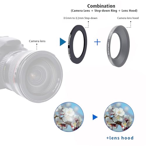 Anillo de filtro de cámara para usar accesorios de 82mm en 86mm 6