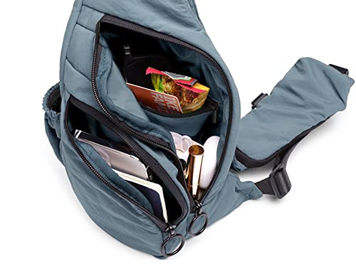 Ododos Crossbody Sling Bag With Adjustable Straps Small Backpack Lightweight Daypack For Casual Hiking Outdoor Travel, Deep Blue #TOP4