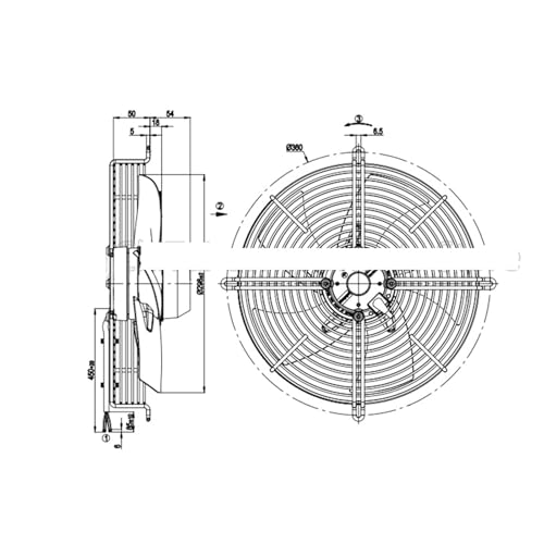 Ventilateur de refroidissement S2E300-BP02-31 230V pour système industriel - 2