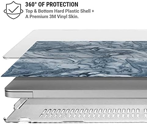 Skinit Case + Skin Compatible with MacBook Pro 16in (2019-20) Originally Designed Ocean Blue Marble Design