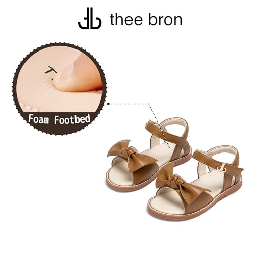 THEE BRON Toddler Girls Wedding Princess Sandals - Comfortable Sparkly Shoes for Festive Dress-Up4