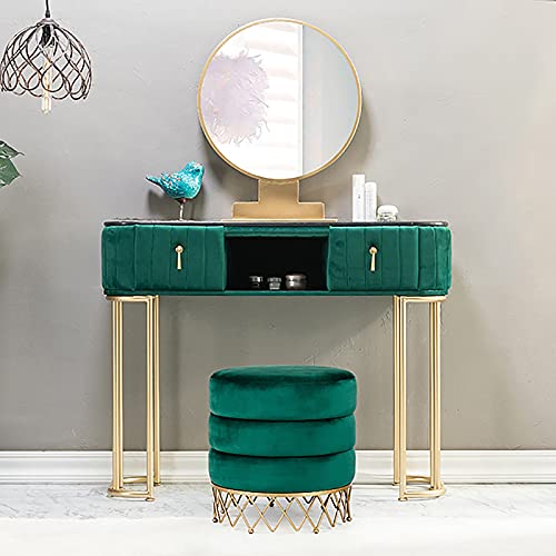 Taburete de tocador redondo de 17 pulgadas: asiento multifunción para sofá y salón 3