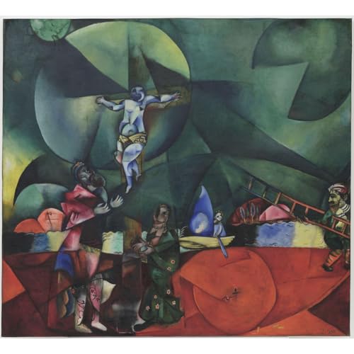 Marc Chagall Calvaire toile roulée sans reflet déco murale 101x127 cm