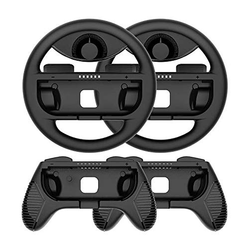 Hand Grip for Nintendo Switch Joy-Con Game - 2 Pack Racing Steering Wheel