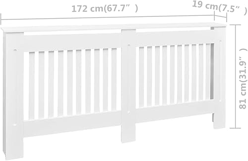 Miniatura 169 de 2 piezas de MDF para el hogar, calentador de sala de estar, soporte lateral para calefacción, cubierta de radiador, estante de gabinete de
