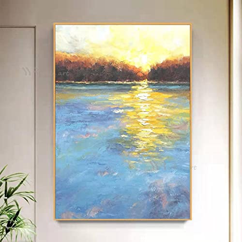 Grande toile de salon artistique 80x135cm pour habiller un mur vide avec élégance