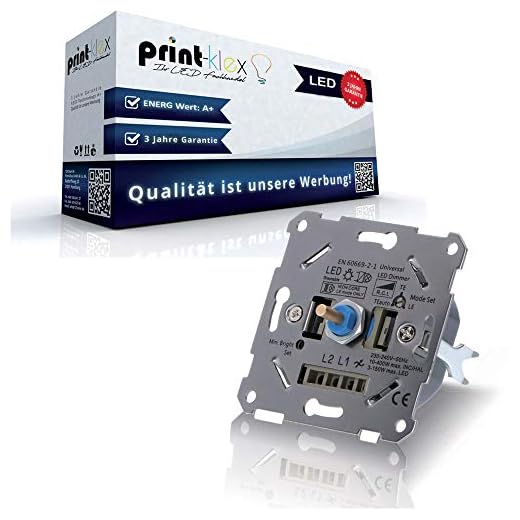 Universal Drehdimmer LED Halogen Dimmer Dimmschalter geeignet Jung Busch Jäger EFAPEL Vedder Klein PEHA - geeignet für Phasenabschnitt/Phasenanschnitt
